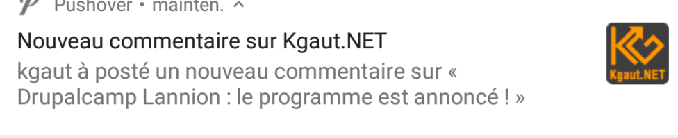 Exemple notification Pushover depuis Drupal 8