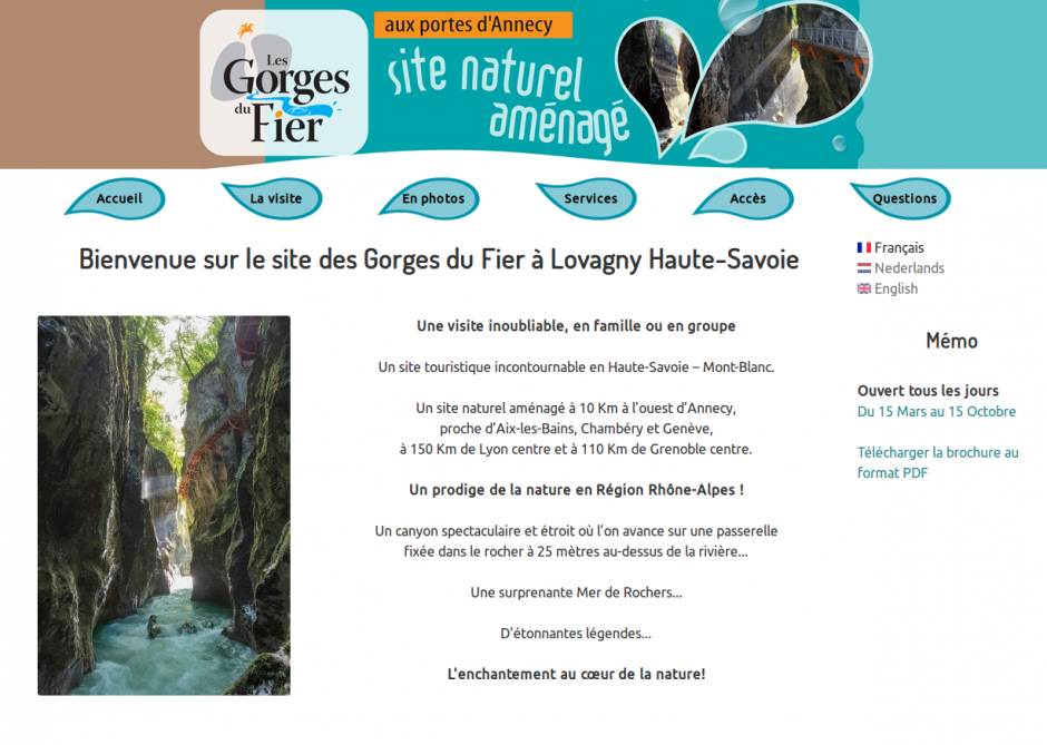 Page d'accueil du site Page d'accueil du site