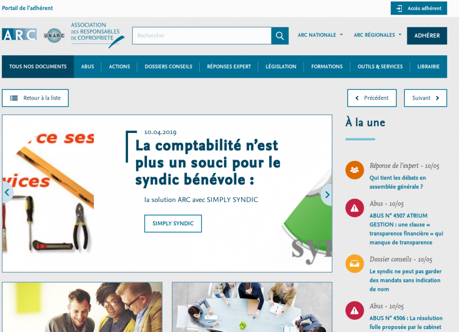 Page d'accueil du site Page d'accueil du site