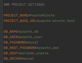 .env variables