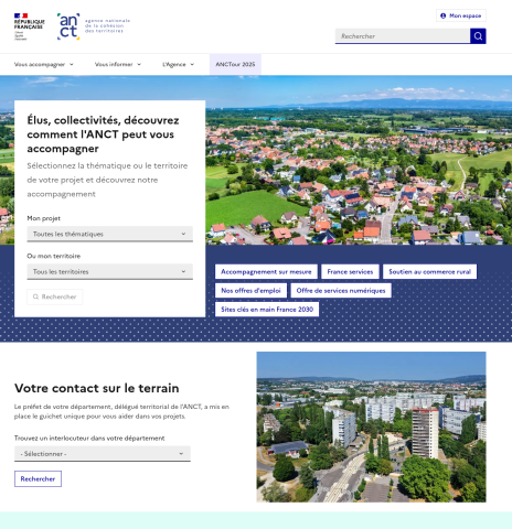 Page d'accueil du site