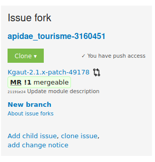 Drupal issue merge request 2
