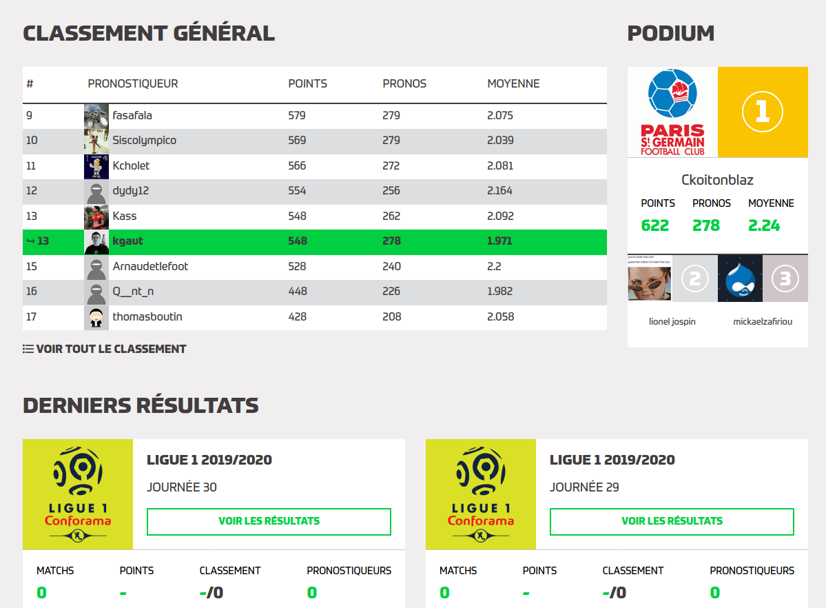 Page d'accueil