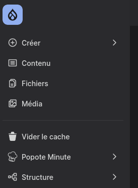 icone custom sur menu navigation