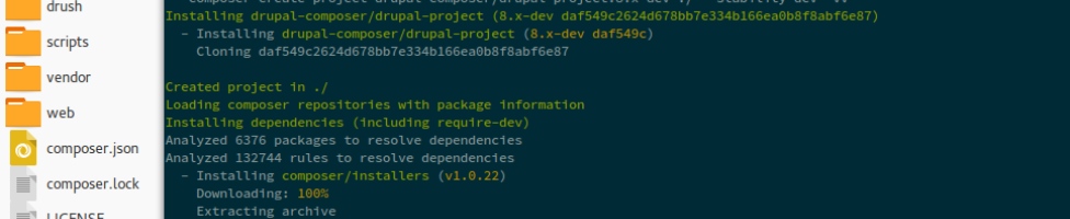 Installer Drupal 8 avec composer