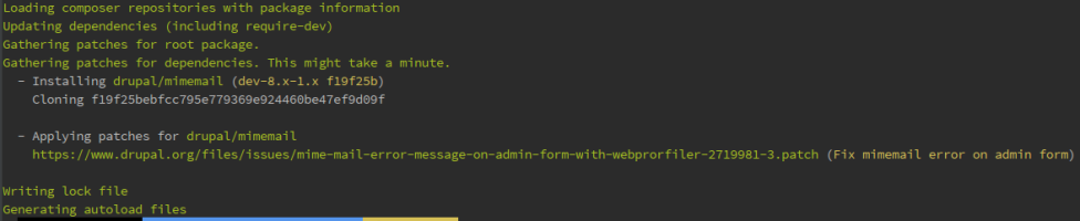 Appliquer un patch dans le fichier composer.json
