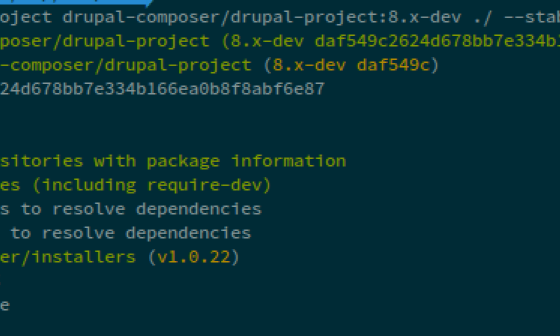 Installer Drupal 8 avec composer