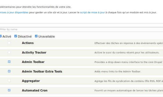 Module Drupal 8 - Module Filter