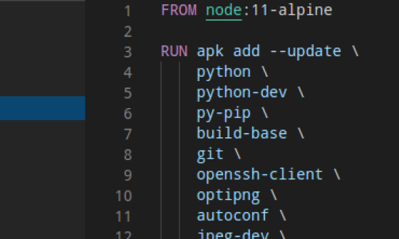 Image docker node