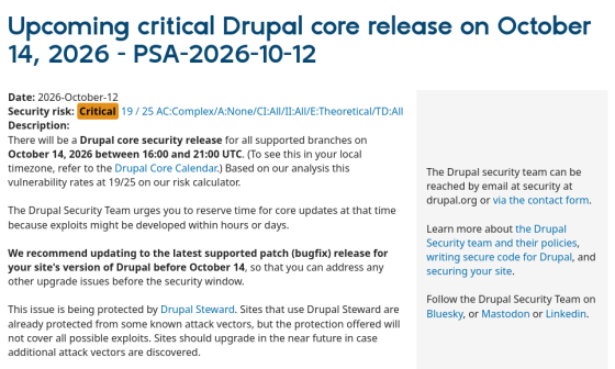 Drupal PSA