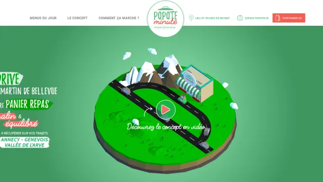 La page d'accueil du site internet