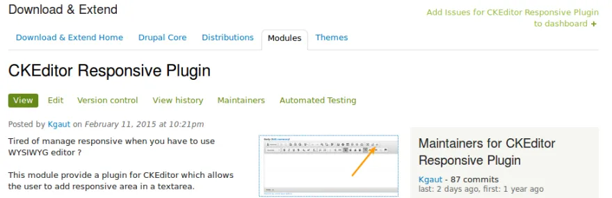 CKEditor Responsive Plugin