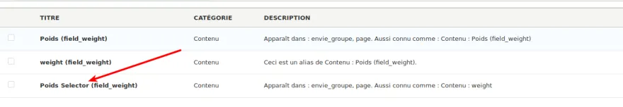 Module Drupal 8 - Weight pour trier les contenus