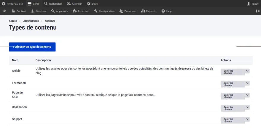 Claro le futur thème d'admin de drupal 8