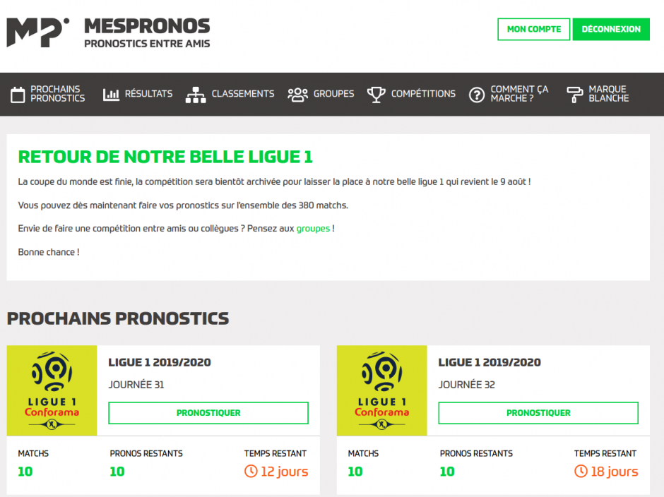Page d'accueil