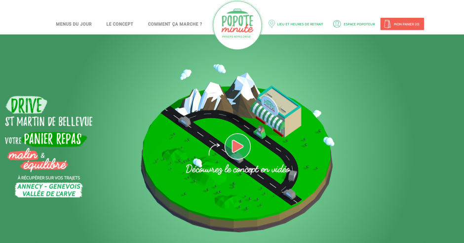 La page d'accueil du site internet