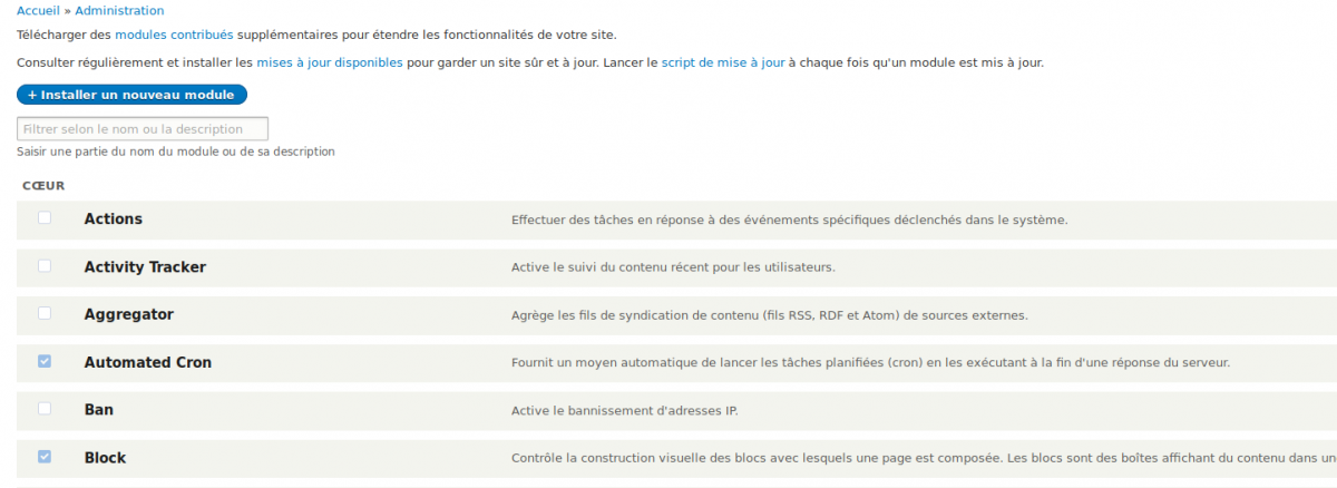 Sans module filter